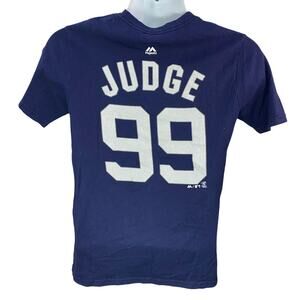 Majestic New York Yankees Aaron Judge 99 T-Shirt Youth Size Large 14–16 Navy